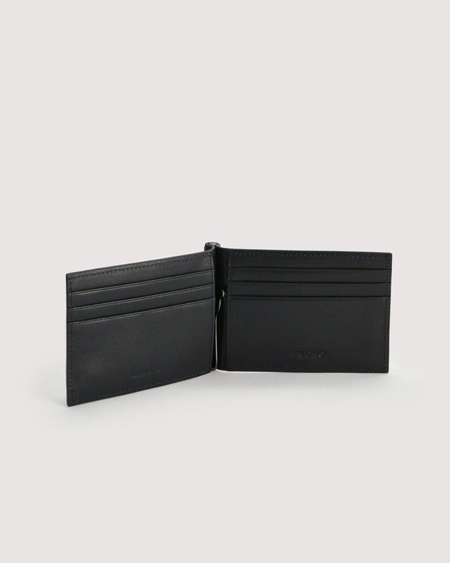 Leather Bi-Fold Cardholder with Money Clip