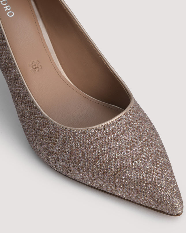 Glitter Leather Pumps