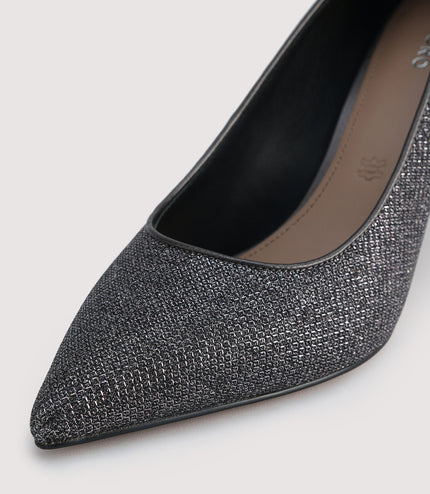 Glitter Leather Pumps