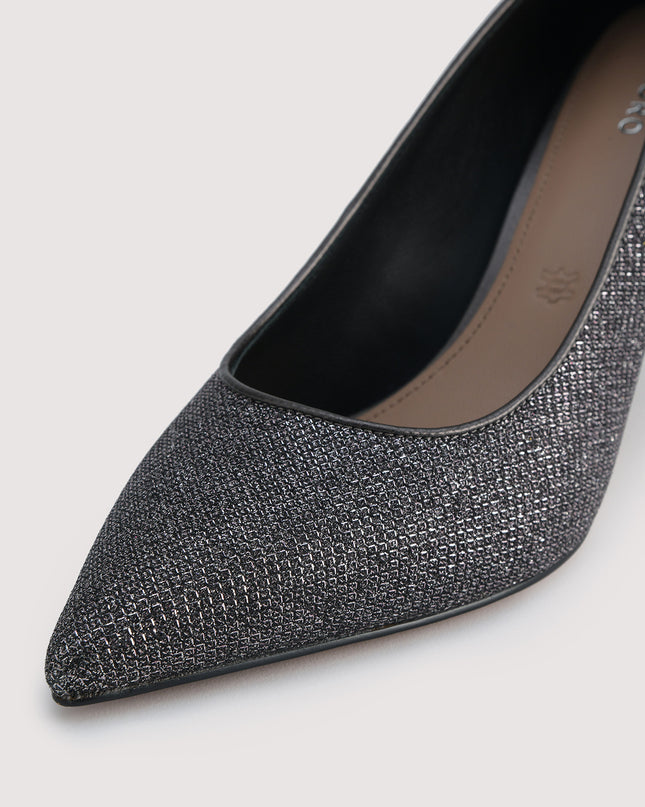 Glitter Leather Pumps