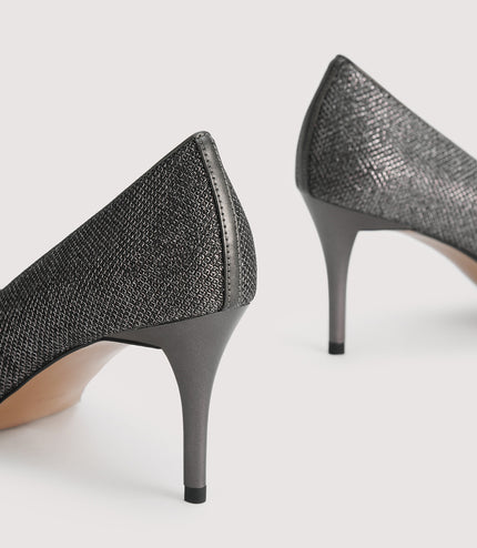 Glitter Leather Pumps