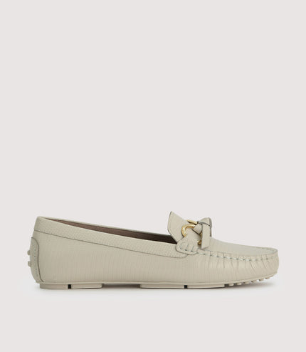 Embossed Leather Moccasins