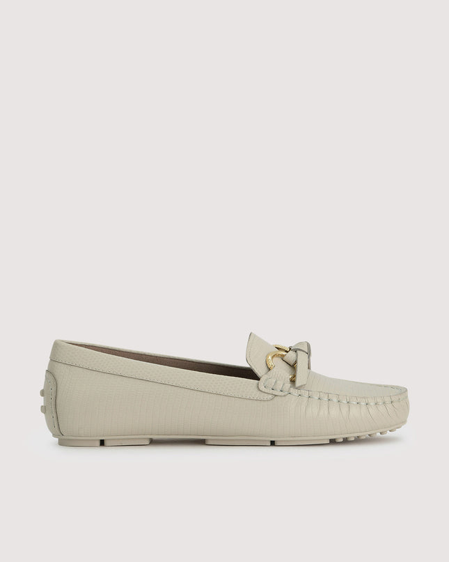 Embossed Leather Moccasins