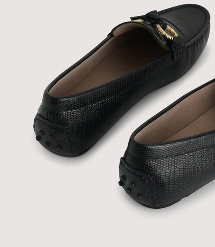 Embossed Leather Moccasins