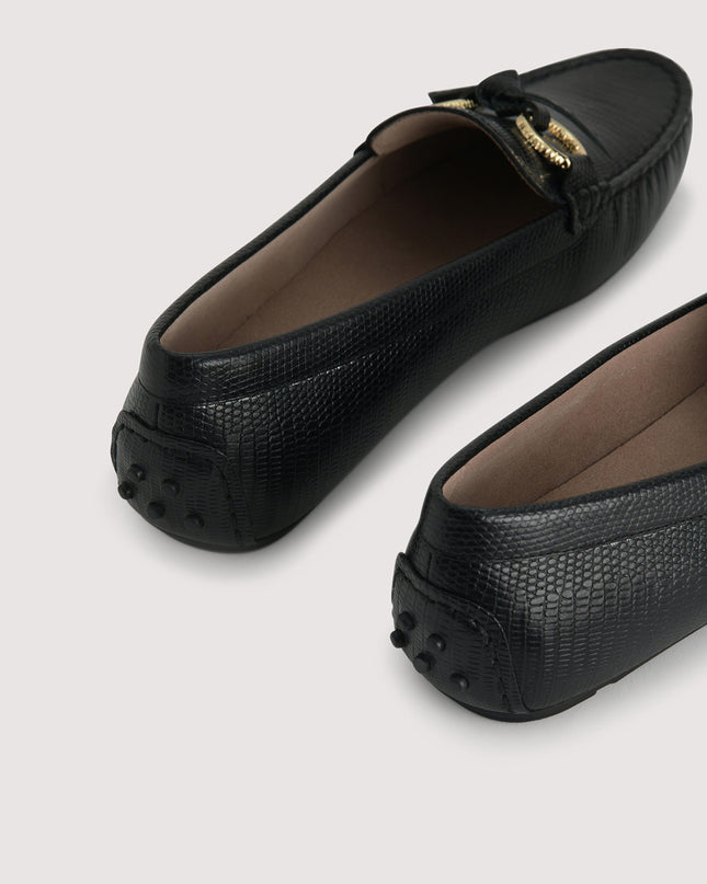 Embossed Leather Moccasins