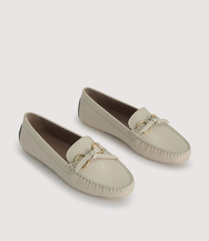 Embossed Leather Moccasins