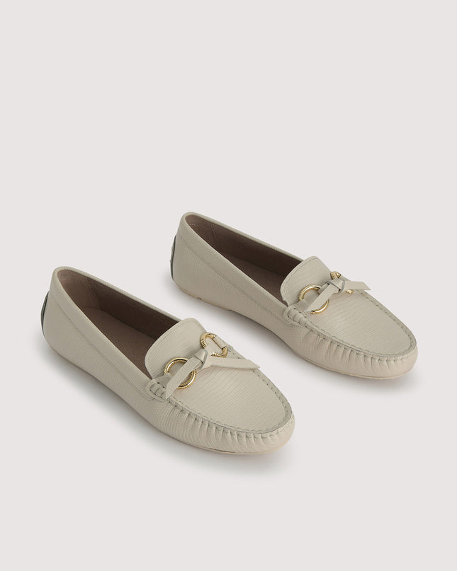 Embossed Leather Moccasins