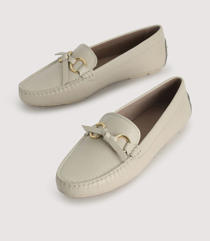 Embossed Leather Moccasins