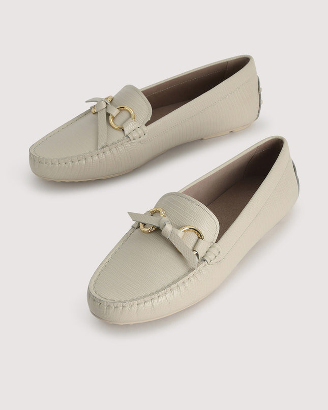 Embossed Leather Moccasins