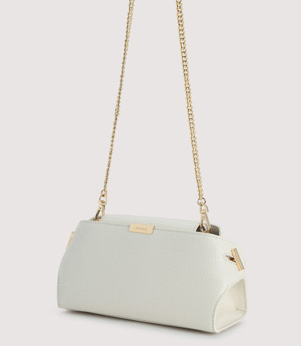 Embossed Leather Clutch