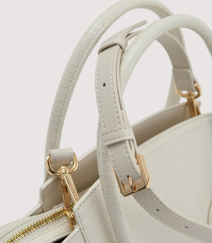 Embossed Leather Top Handle bag