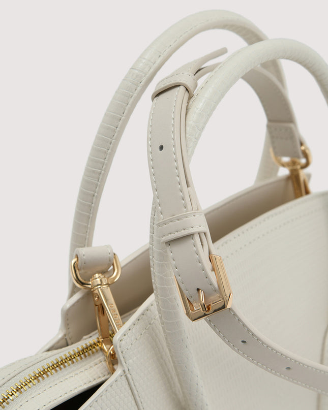 Embossed Leather Top Handle bag