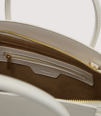 Embossed Leather Top Handle bag