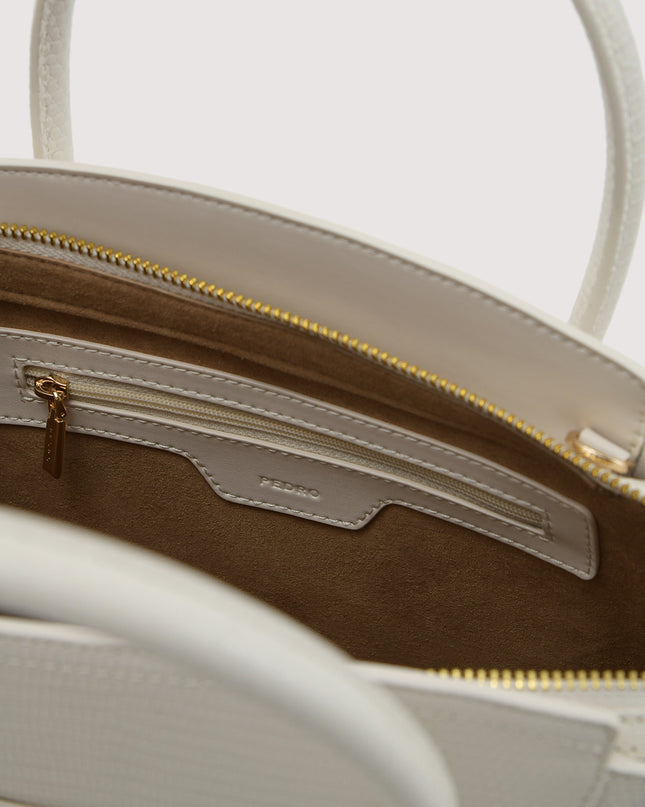 Embossed Leather Top Handle bag