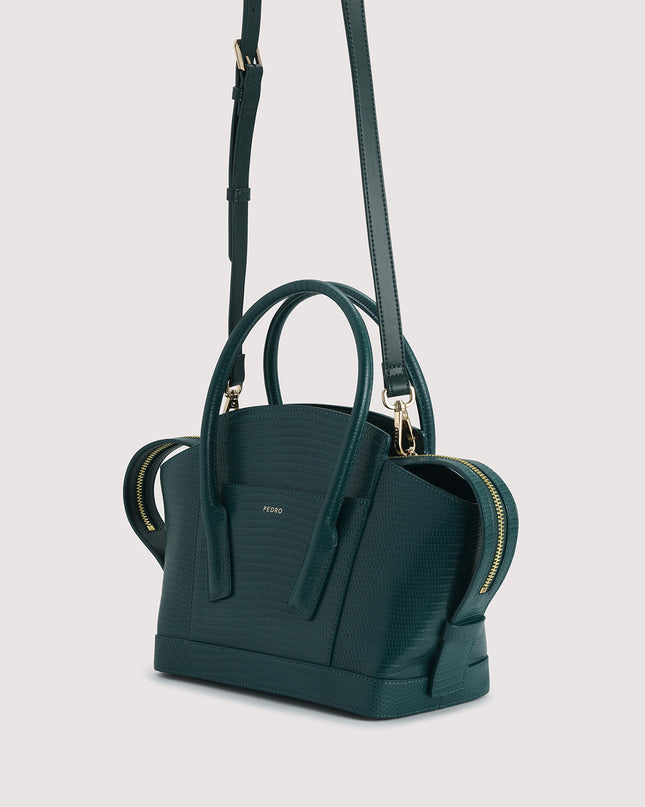 Embossed Leather Top Handle bag