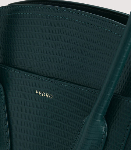 Embossed Leather Top Handle bag