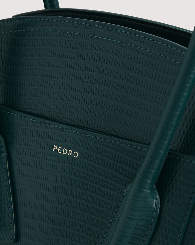 Embossed Leather Top Handle bag