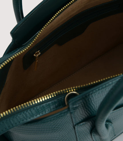 Embossed Leather Top Handle bag