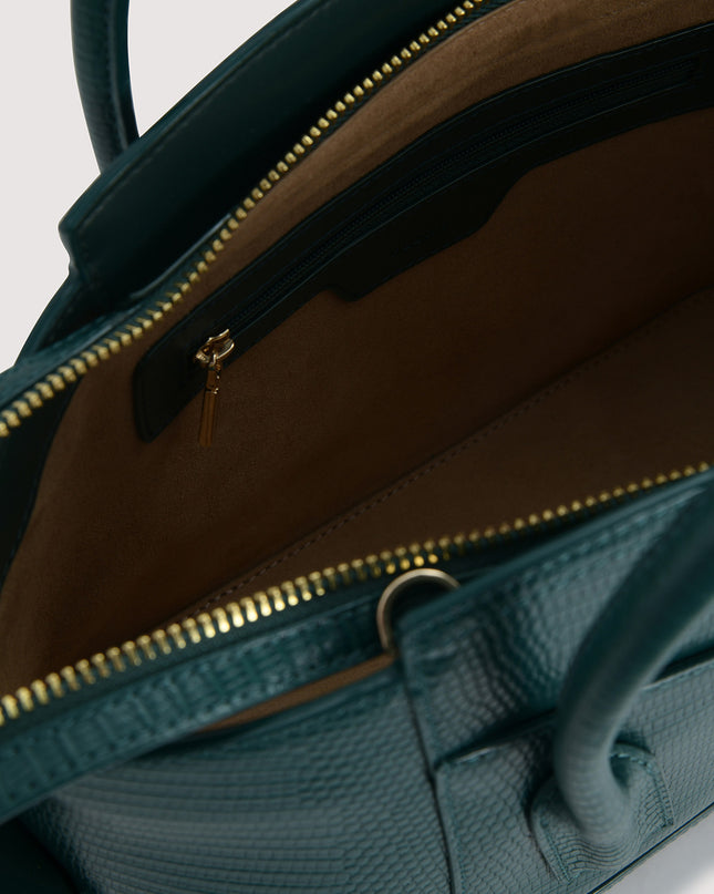 Embossed Leather Top Handle bag