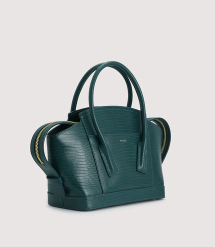 Embossed Leather Top Handle bag
