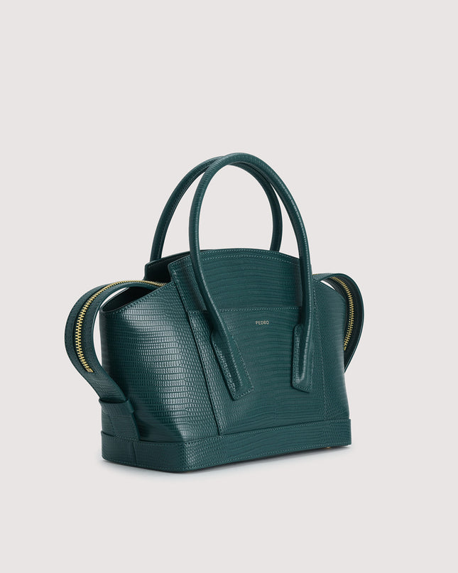 Embossed Leather Top Handle bag