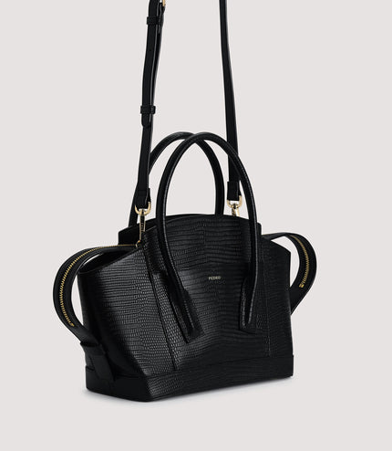 Embossed Leather Top Handle bag