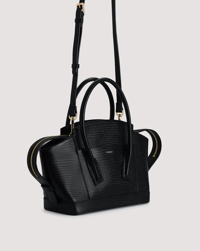 Embossed Leather Top Handle bag
