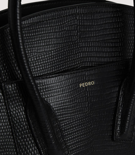 Embossed Leather Top Handle bag