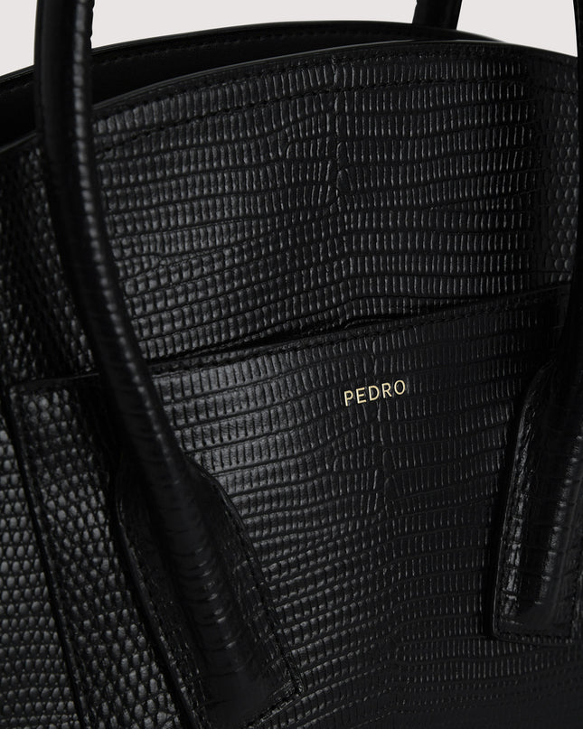 Embossed Leather Top Handle bag