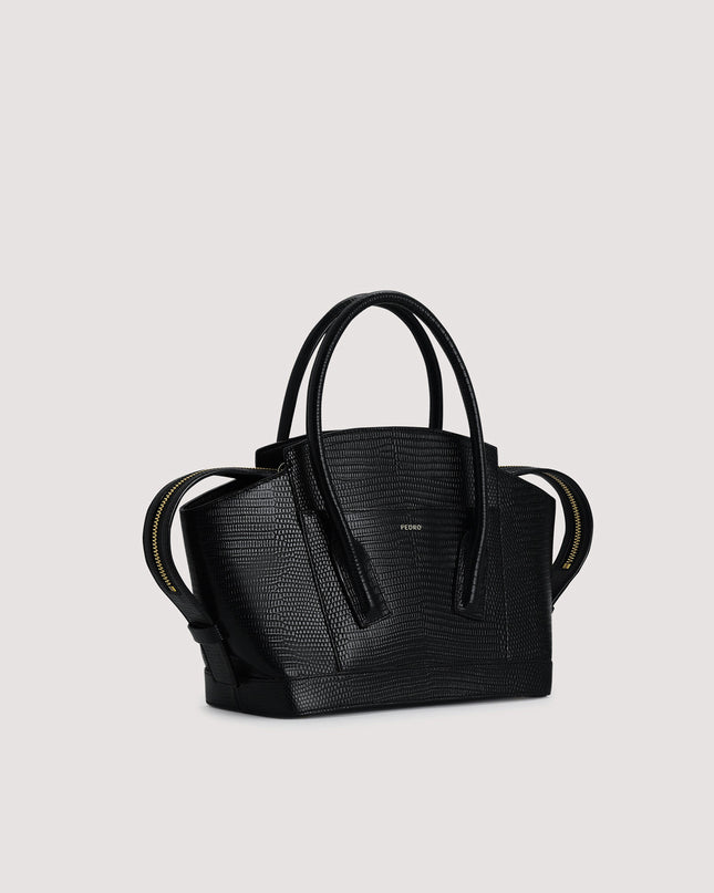 Embossed Leather Top Handle bag