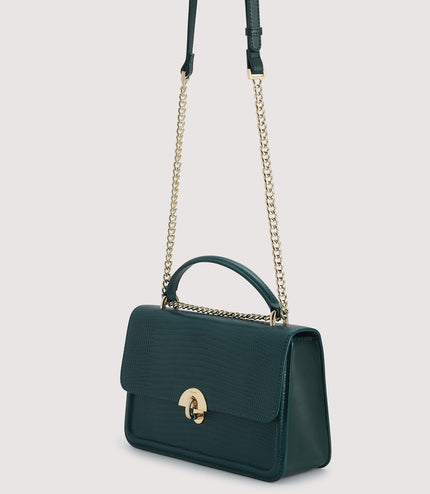 Embossed Leather Shoulder Bag
