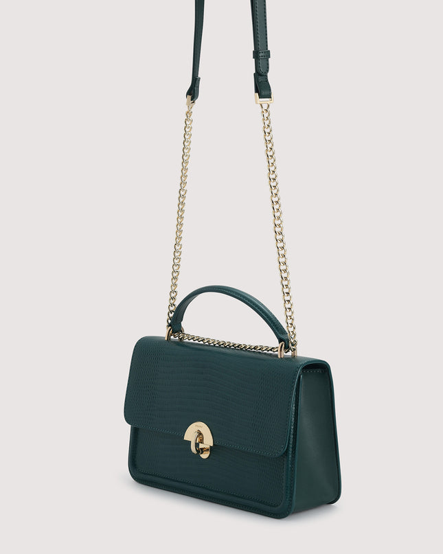 Embossed Leather Shoulder Bag