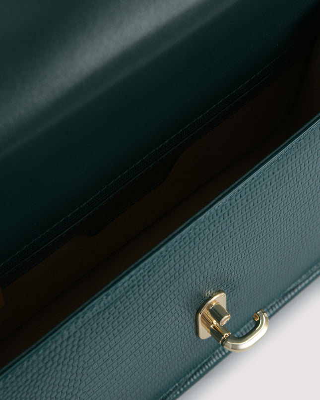 Embossed Leather Shoulder Bag