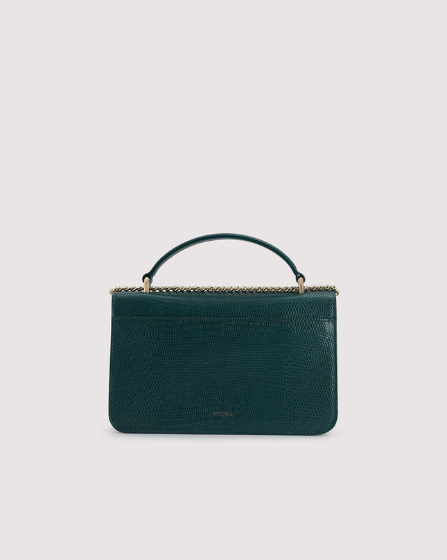Embossed Leather Shoulder Bag