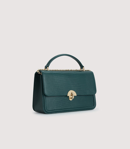 Embossed Leather Shoulder Bag