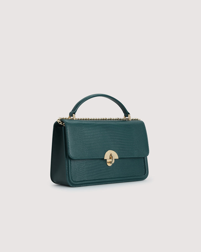 Embossed Leather Shoulder Bag