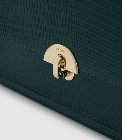 Embossed Leather Shoulder Bag