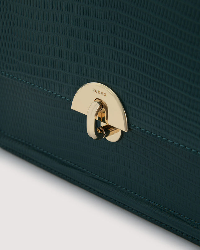 Embossed Leather Shoulder Bag