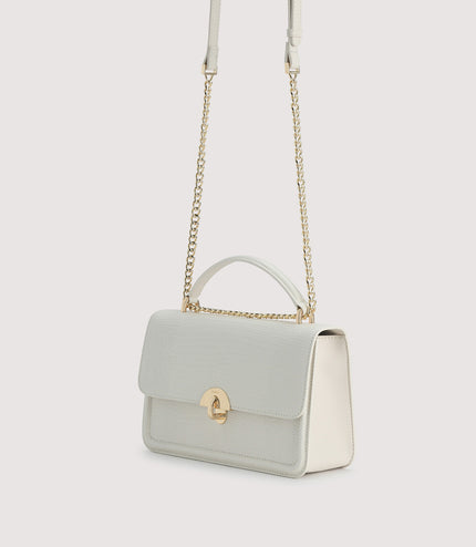 Embossed Leather Shoulder Bag