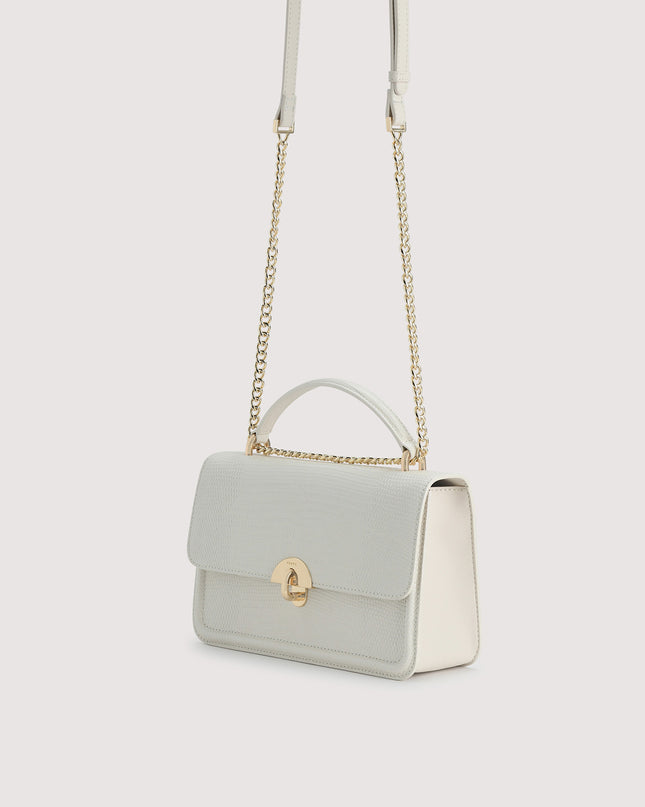 Embossed Leather Shoulder Bag