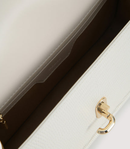 Embossed Leather Shoulder Bag