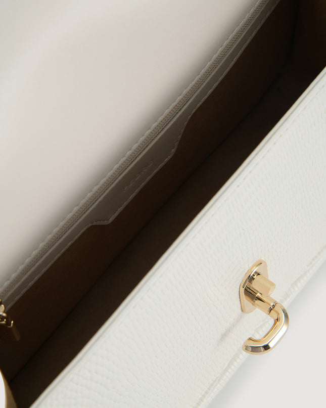 Embossed Leather Shoulder Bag