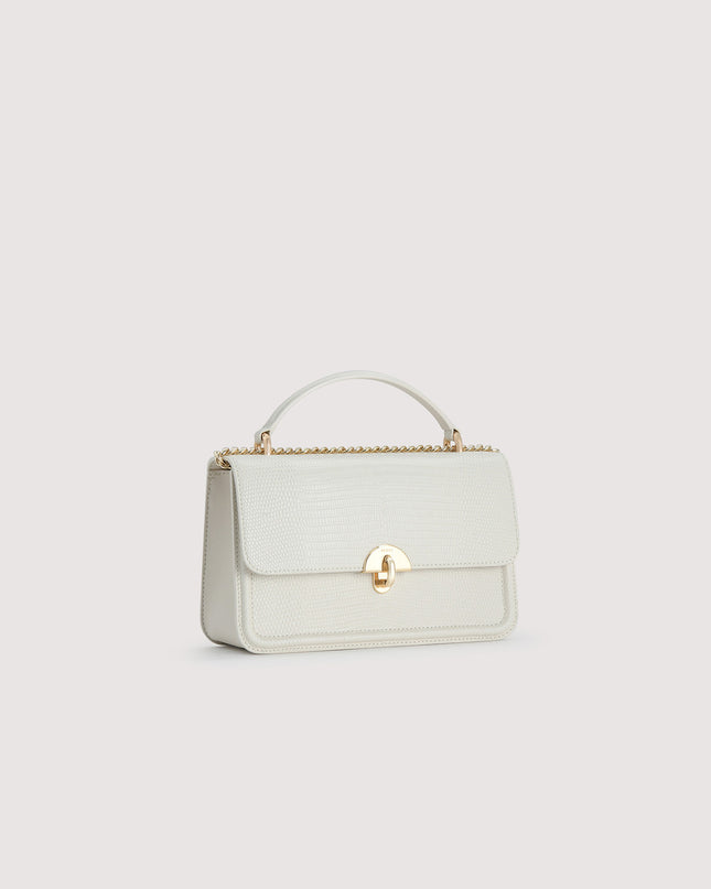 Embossed Leather Shoulder Bag