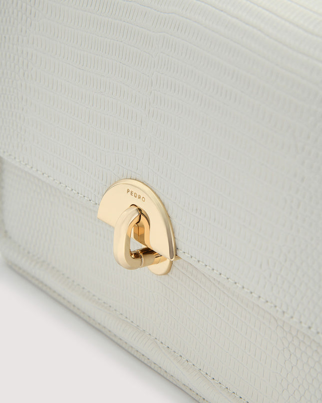 Embossed Leather Shoulder Bag