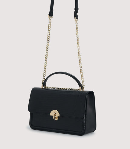 Embossed Leather Shoulder Bag
