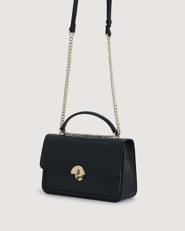 Embossed Leather Shoulder Bag