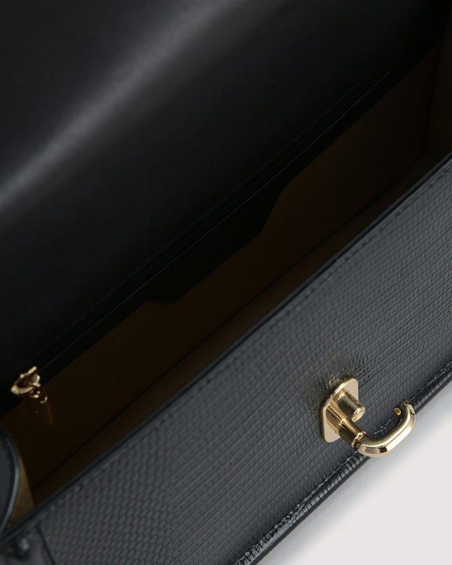 Embossed Leather Shoulder Bag