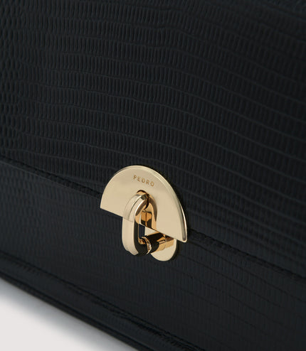 Embossed Leather Shoulder Bag