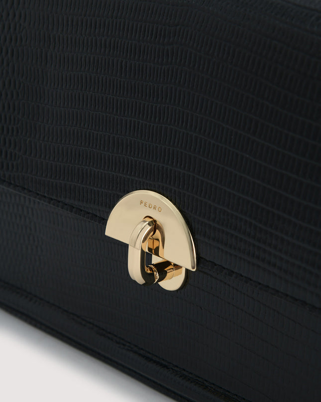 Embossed Leather Shoulder Bag