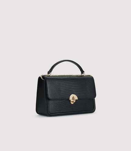 Embossed Leather Shoulder Bag